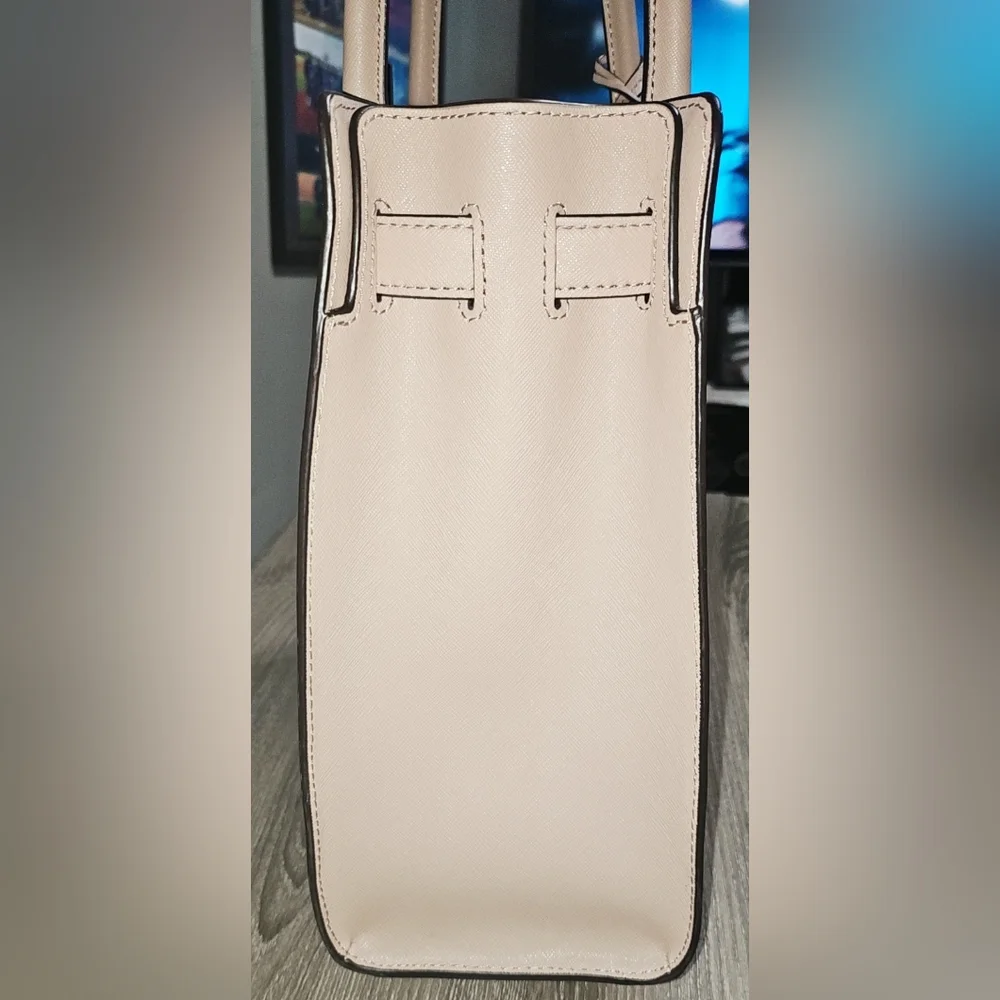 Authent. Michael Kors Genuine Leather LG TZ Dillon Satchel pastel pink/fawn - Picture 7 of 11